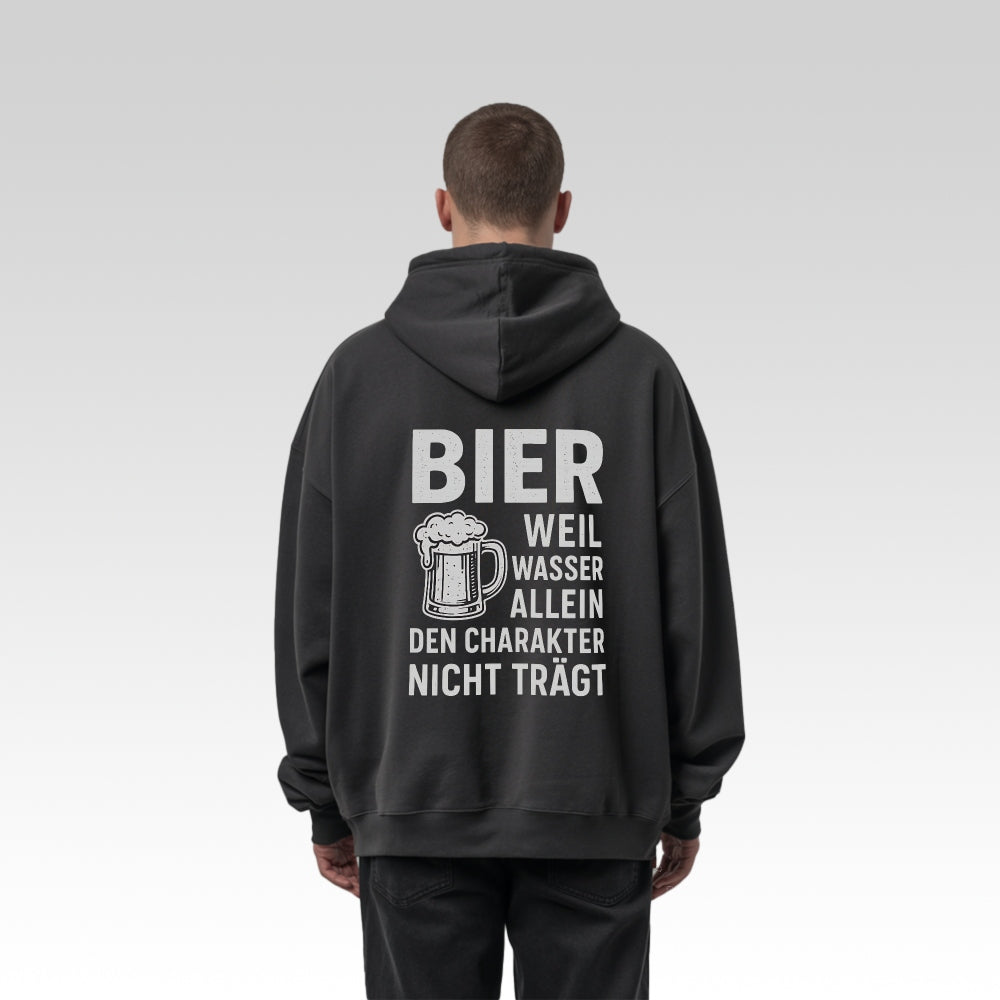 BIER TRÄGT CHARAKTER - Oversize Zipper Hoodie